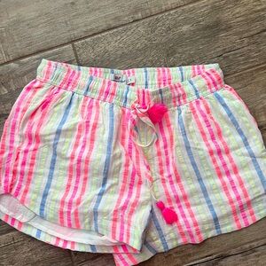 Vineyard Vines neon stripe linen shorts